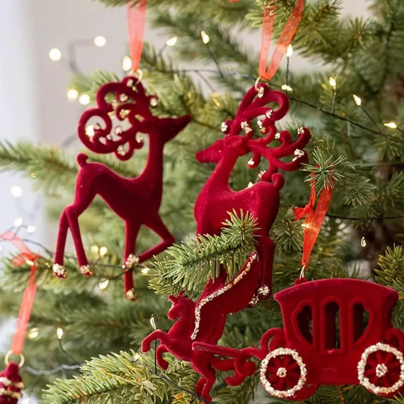Decorazione natalizia plastica colorata fatta per alberi fatti a mano Ornamento regalo Decori HX6C