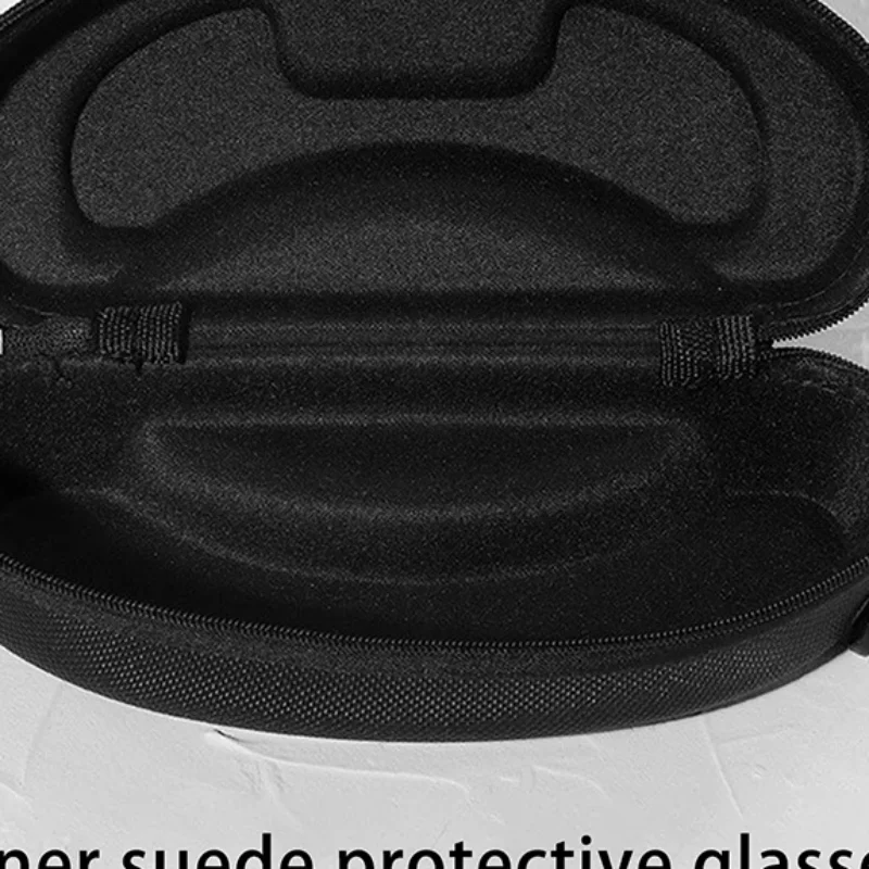حافظة نظارات EVA محمولة مع خطاف حلقة تسلق نظارات شمسية سوداء حافظة صلبة بسحاب حامل صندوق حماية للنظارات #1