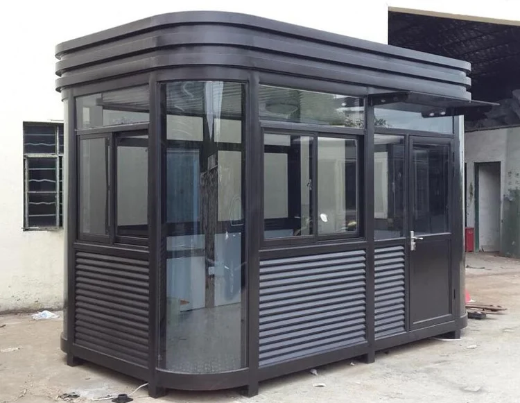 كشك الحراسة، كشك الأمان، غرفة واجب رجل البواب المجتمع في الهواء الطلق، هيكل فولاذي، الفولاذ المقاوم للصدأ