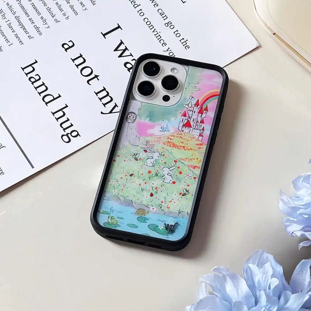 Wildflower 3D Angel baby Phone Case for iPhone 16 15 14 13 12 Pro Max Plus 16pro 15pro WF zoon girl Cartoon Cover Moon