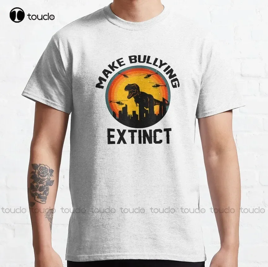 Faites disparaître la harcèlement scolaire - Portez le t-shirt classique Orange pour la Journée de l'unité, motif dinosaure, chemises rouges pour femmes, personnalisées, pour adultes, adolescents, unisexes, tailles XS-5XL