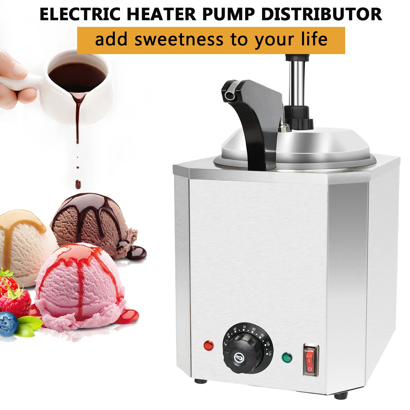 Commercial 2.4 QT Cheese Heating Machine Restaurant Heating Caramel Cheese Chocolate