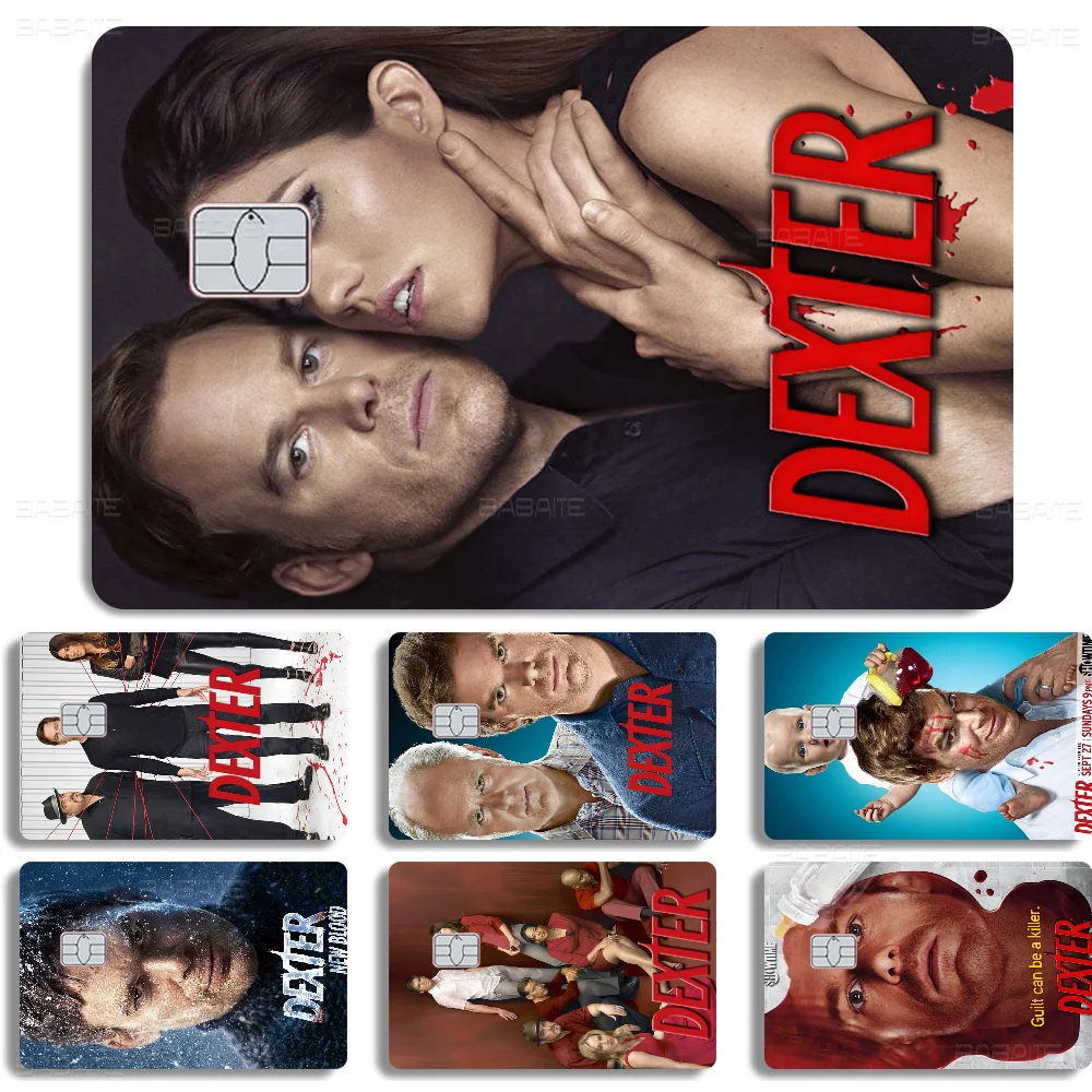 Horror TV Show Dexter Various Anime Bank Credit Cards Bus Pass Stickers Cool Decoration Waterproof Stickers Collection Gifts