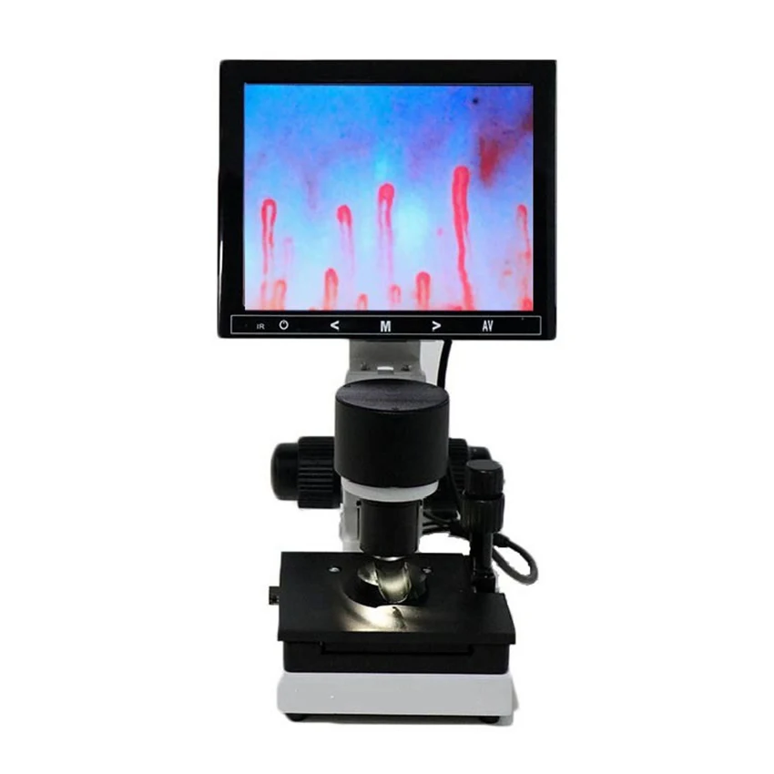 Microscópio Digital com Zoom Detector de Microcirculação Capilar para Microcirculação Sanguínea Tela Digital de 10 Polegadas