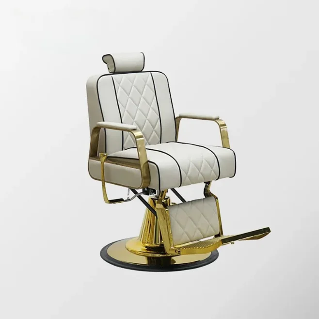 Adjustable Height Retro Barber Shop Chair Special Hair Cutting Facial Contouring Salon Stool Vintage Style Barber Chair