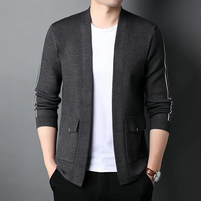 

New Brand Fashion Japanese Autum Winter Knit Streetwear Cardigan Men Sweater Casual Coats Jacket Top Quality Men's Clothing