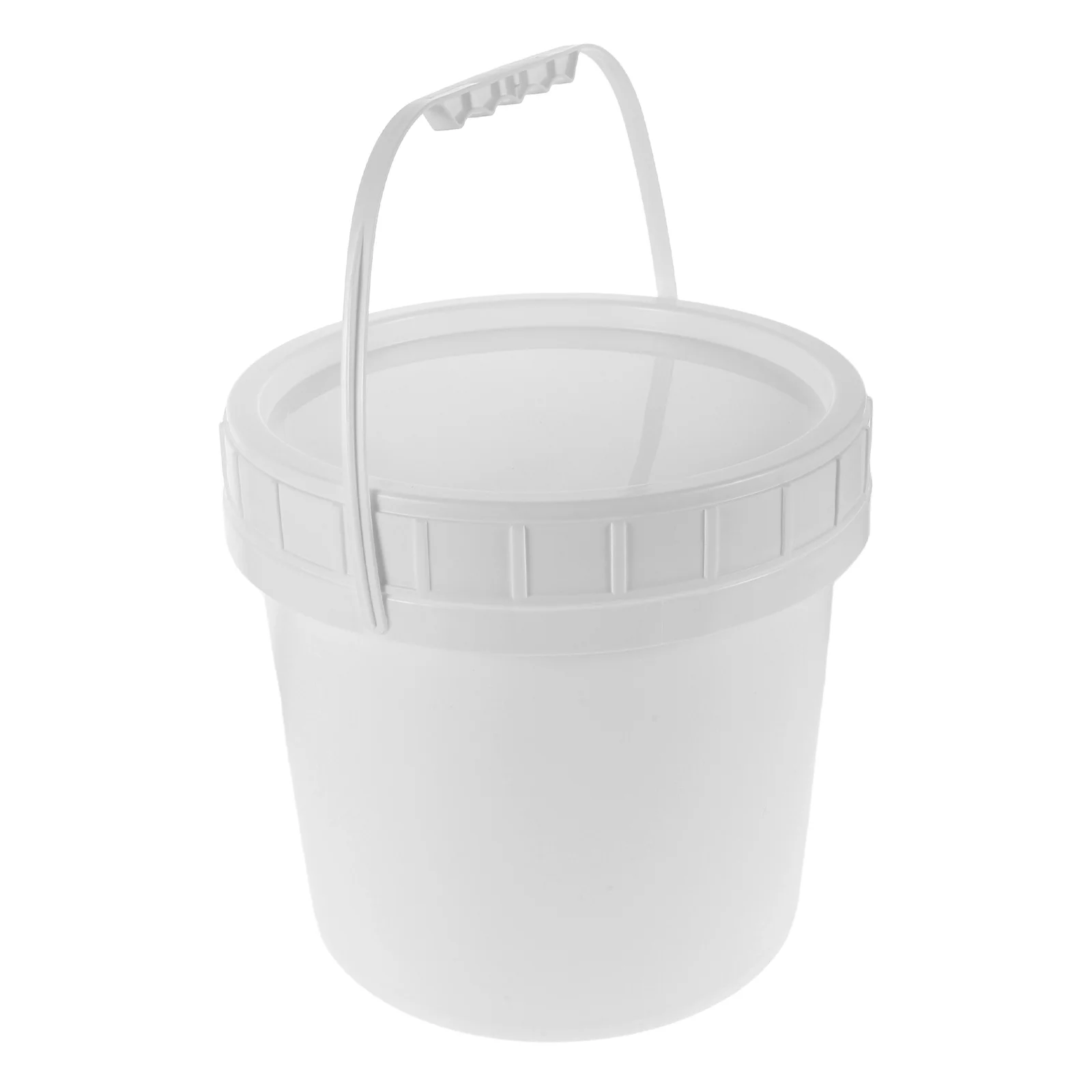 

White Plastic Food Grade Bucket 5L 1.3gallon Thickened Screw Lid Storage Container for Syrup Sauce Powder Kitchen Use