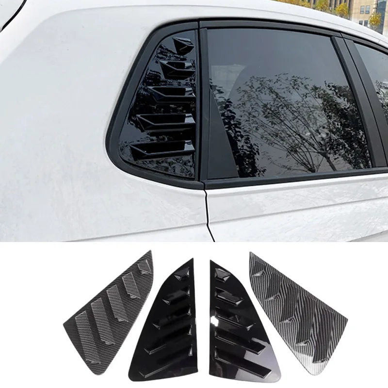 For VW Polo Mk6 GTI TGI TSI MPI 2017-2023 Car Rear Window Shutter Cover Trim Rear Triangle Window Shade Spoiler Bodykits