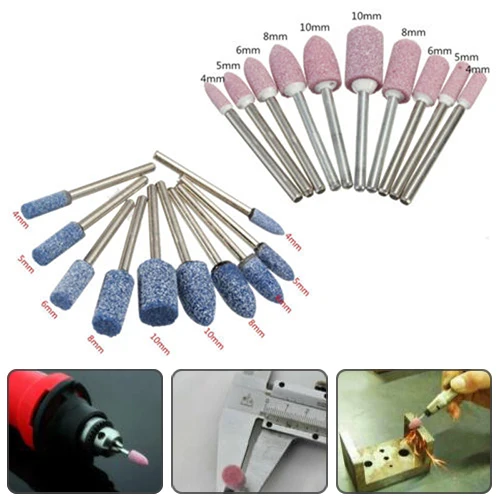 

10 Pcs 1/8'' Shank Abrasive Mounted Stone Rotary Tool Grinding Polishing Wheel 44 Mm Tool Accessories