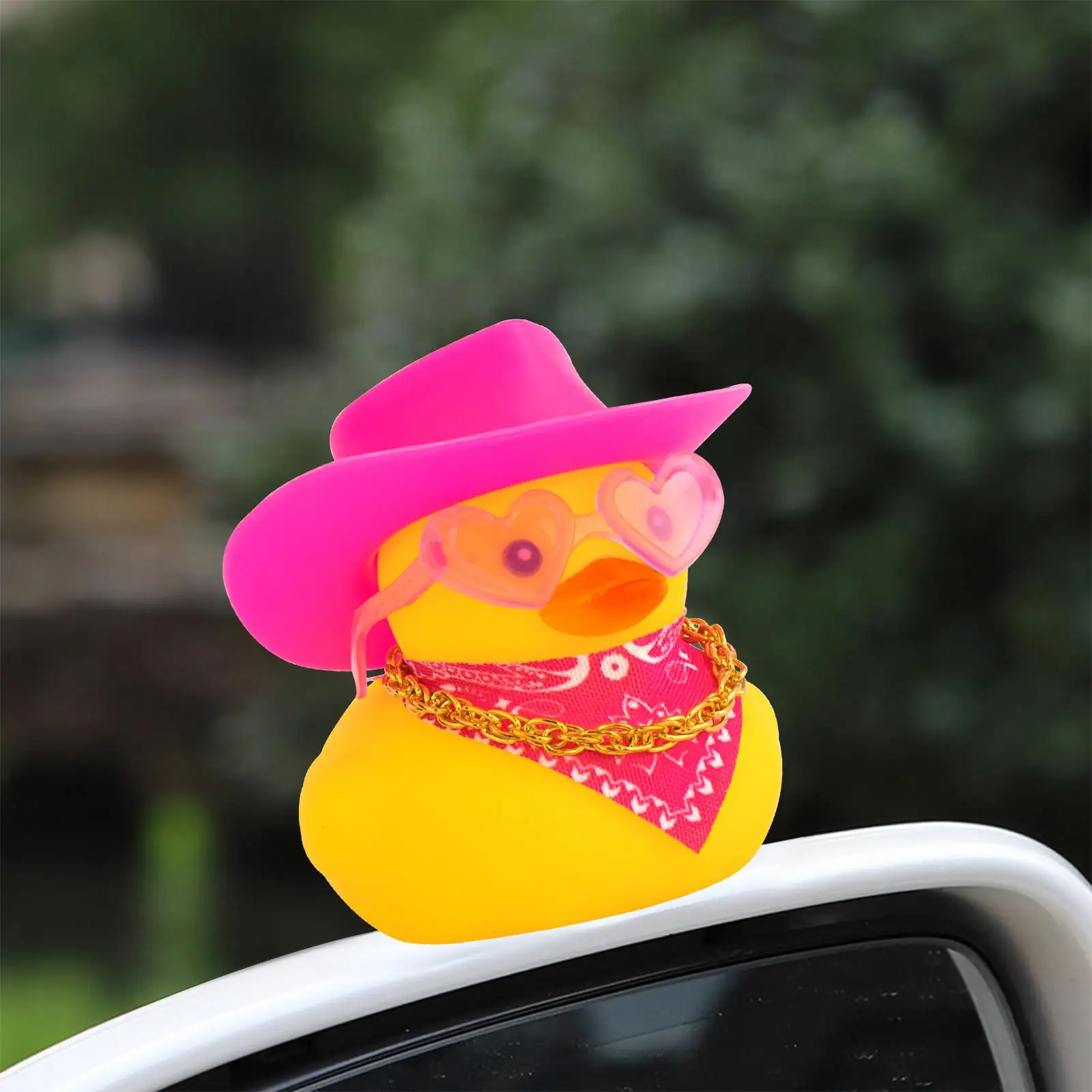 6/12/24 pcs Pink Cowboy Rubber Duck Mini Yellow Duckies Toy Tiny Ducks  Toy with Cowboy Hat Paisley Bandanas Sunglasses