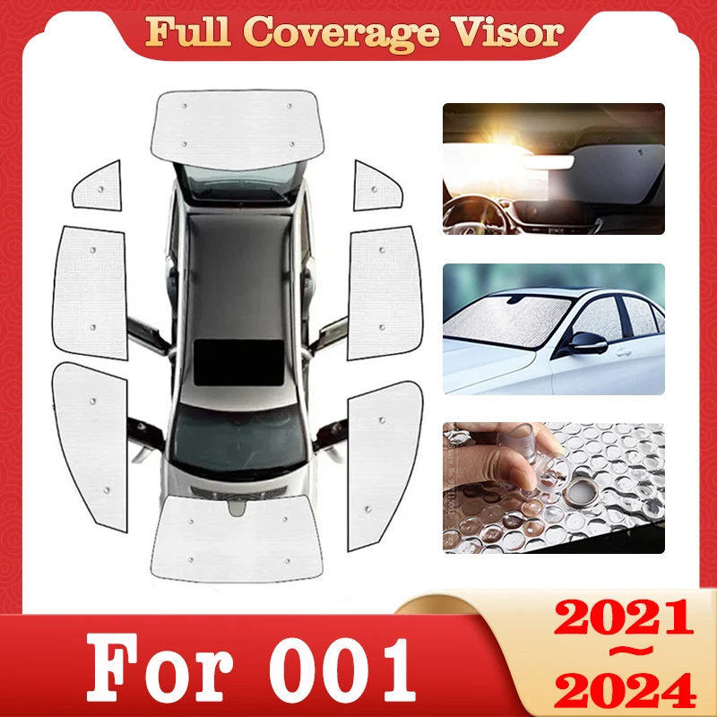 

Car Full Coverage Sunshade For Zeekr 001 2021 2022 2023 2024 Window Anti-UV Sun Protection Sunshade Sticker Auto Car Accessories