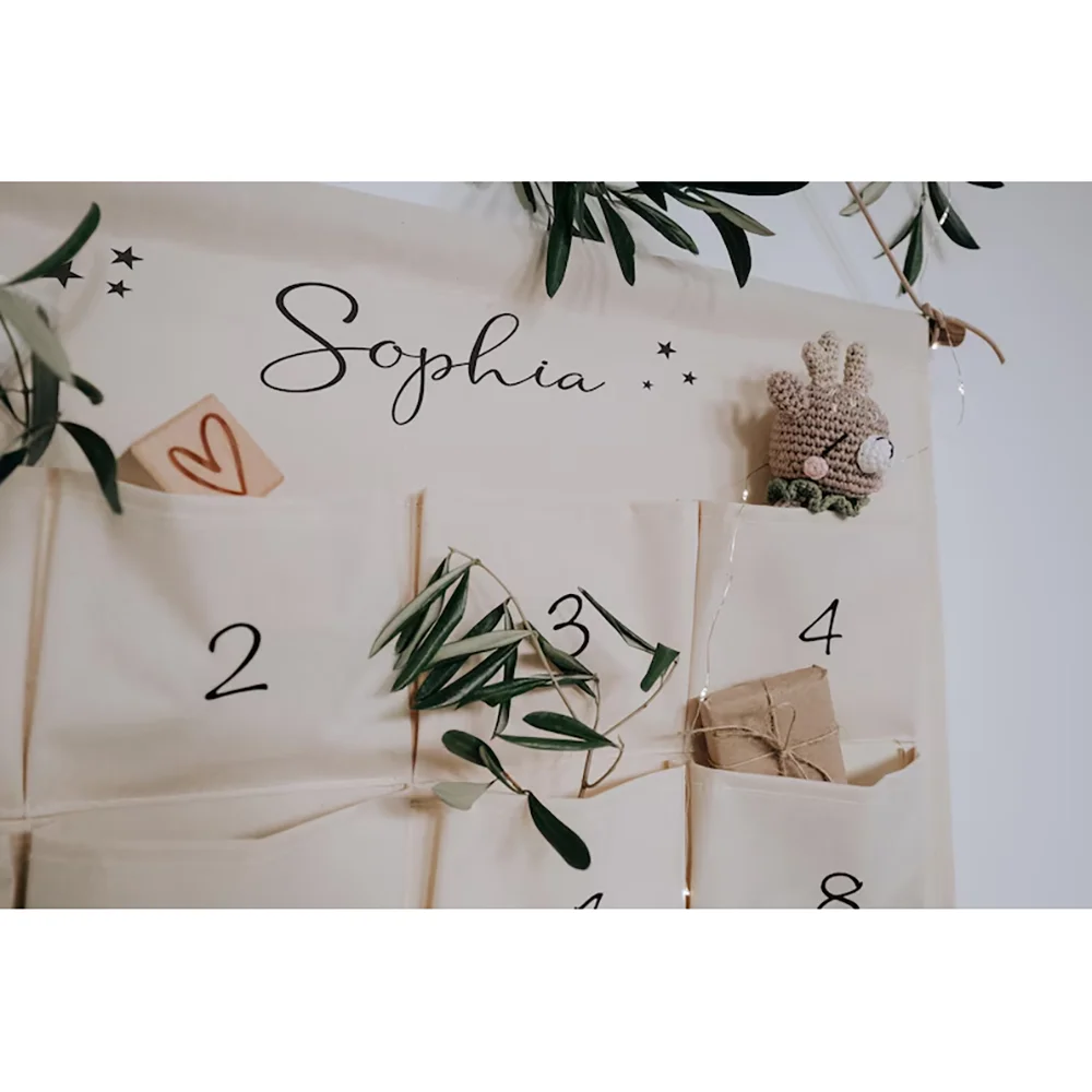 Personalized Christmas Countdown Advent Calendar for Children Wall Hanging Home Door Decor DIY Advent Calendar Christmas Gift - Image 5