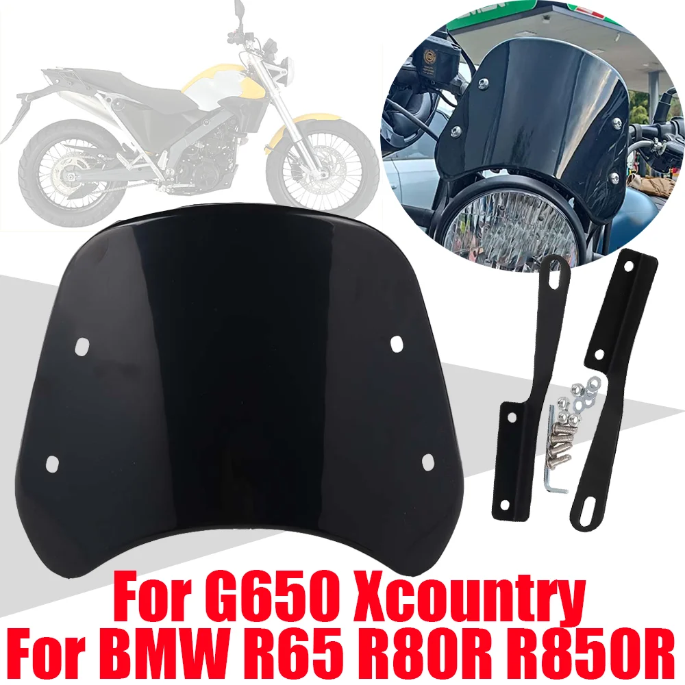 For BMW R65 R80R R850R R 65 80 850 R 850R G650 XCountry X Country Accessories Retro Windscreen Windshield Wind Screen Deflector