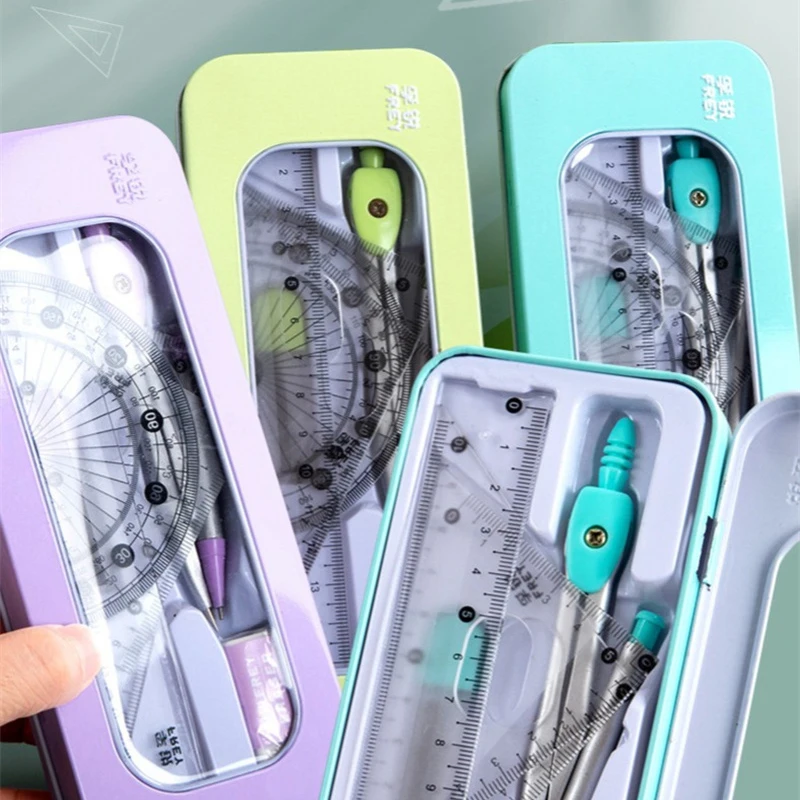 1/2/4PCS set Compass Ruler Set Multi-function Mathematical Rulers Professional Drawing Tools School Supplies Students Stationery