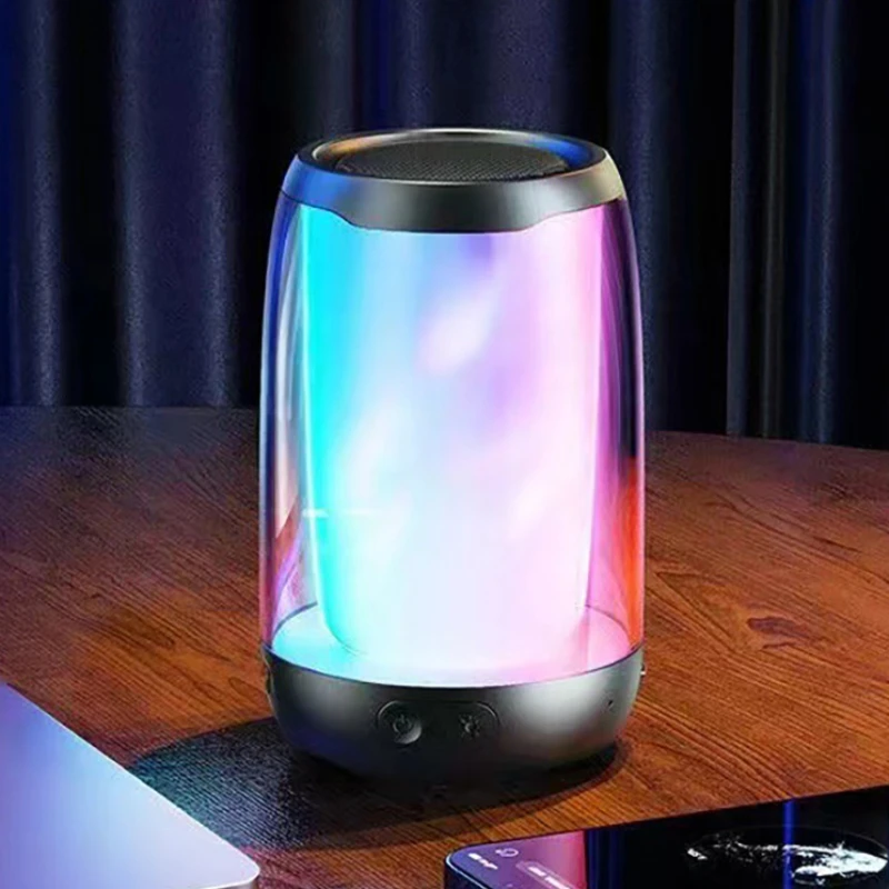 

Wireless Bluetooth speaker, 12 color lights, atmosphere lights, outdoor portable mini speakers, multiple connection modes