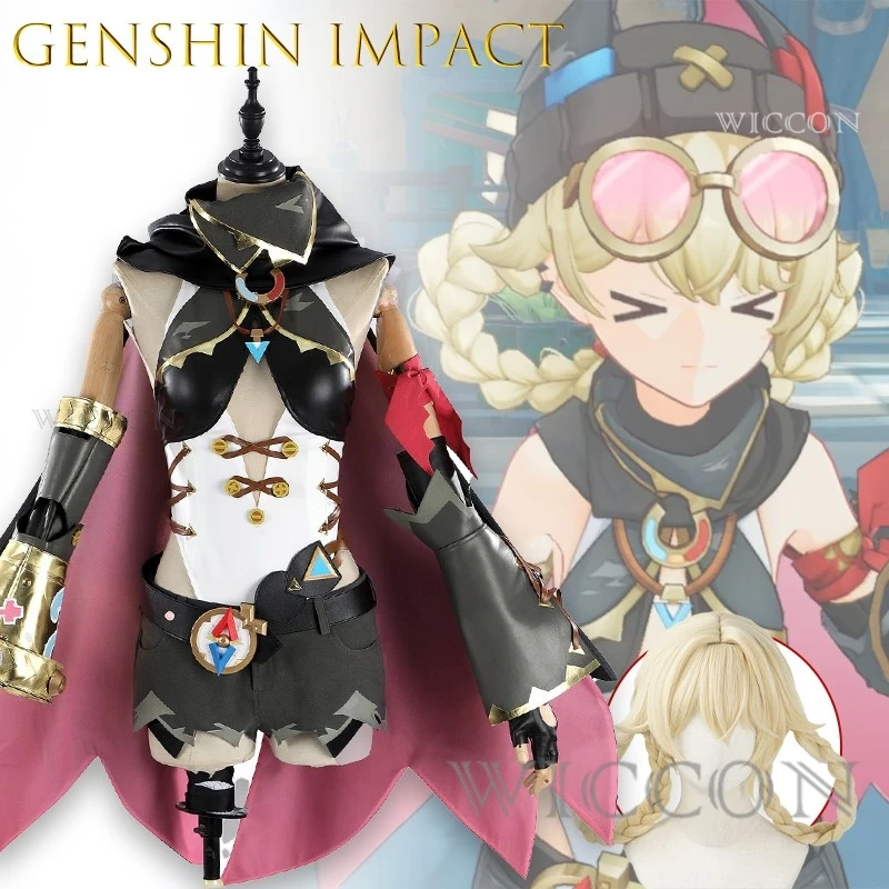

Genshin Impact Nefer косплей игровой костюм парик + униформа пятизвездочный Dendro катализатор наряд персонажа аксессуар для вечеринки на Хэллоуин
