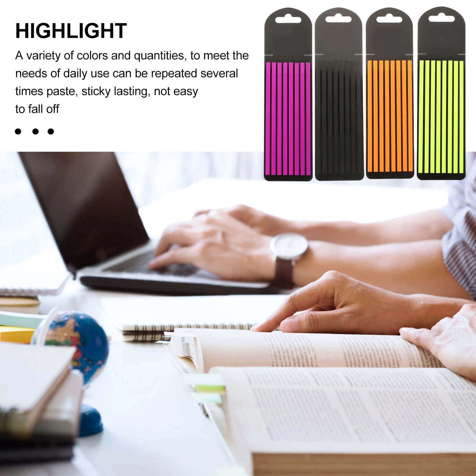 

Colored Notepad Transparent Page Markers Professional Highlight Strips Portable Sentence Marker Sticky Tabs For School