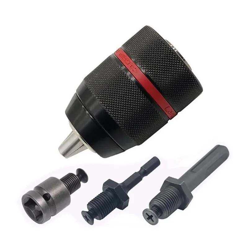 Keyless Hand Drill Chuck 1/2‑20UNF Mount 2~13mm Self Tighten Drill Chuck for Multiple Purposes for Drill Bits Screwdriver