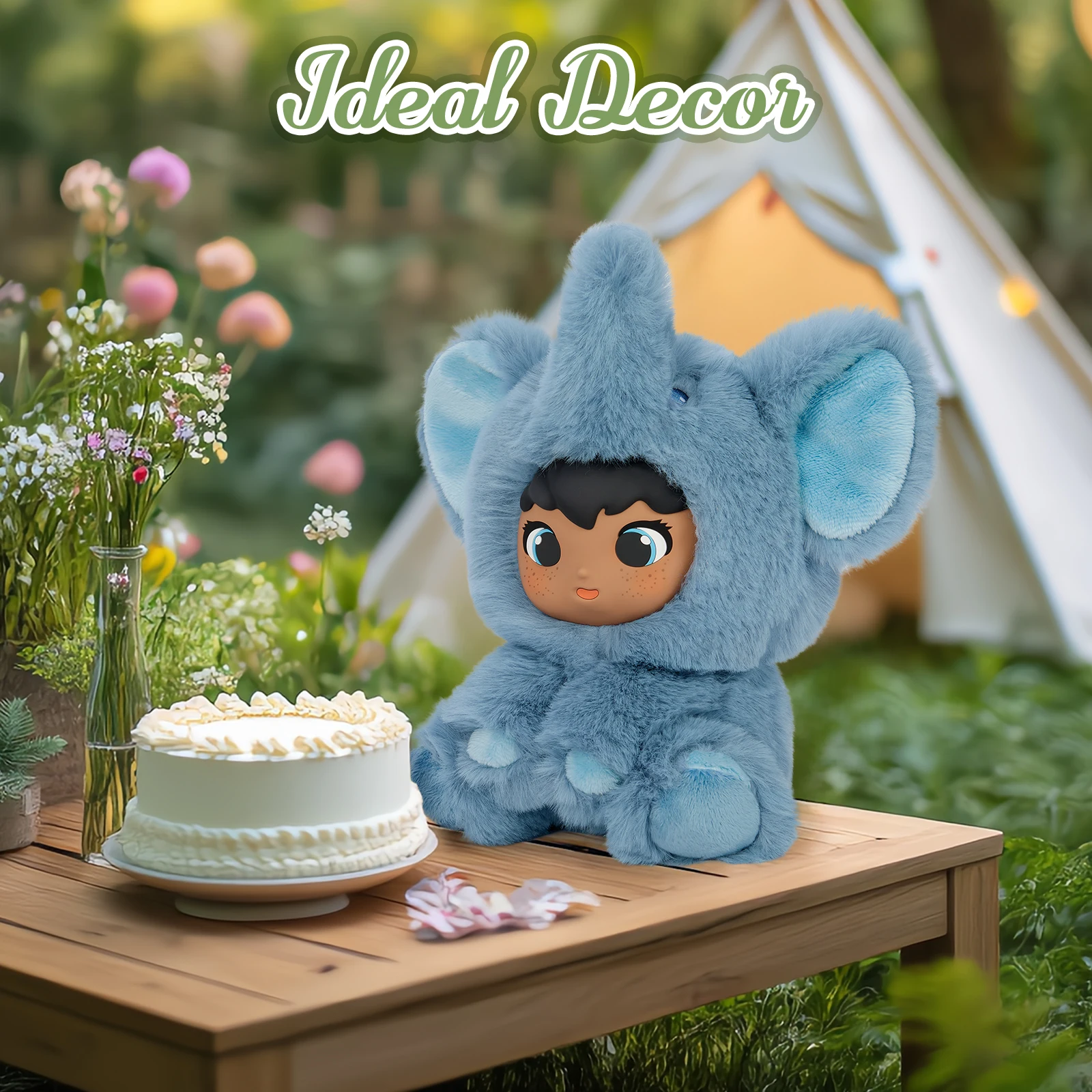 モリスモス ふわふわトランクス 象のぬいぐるみ ギフトボックス入り、子供と大人のための象の玩具、柔らかいシリコンを使用した可愛いぬいぐるみ