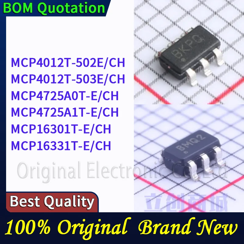 

MCP4012T-502E/CH MCP4012T-503E/CH MCP4725A0T-E/CH MCP4725A1T-E/CH MCP16301T-E/CH MCP16331T-E/CH In stock Original High quality
