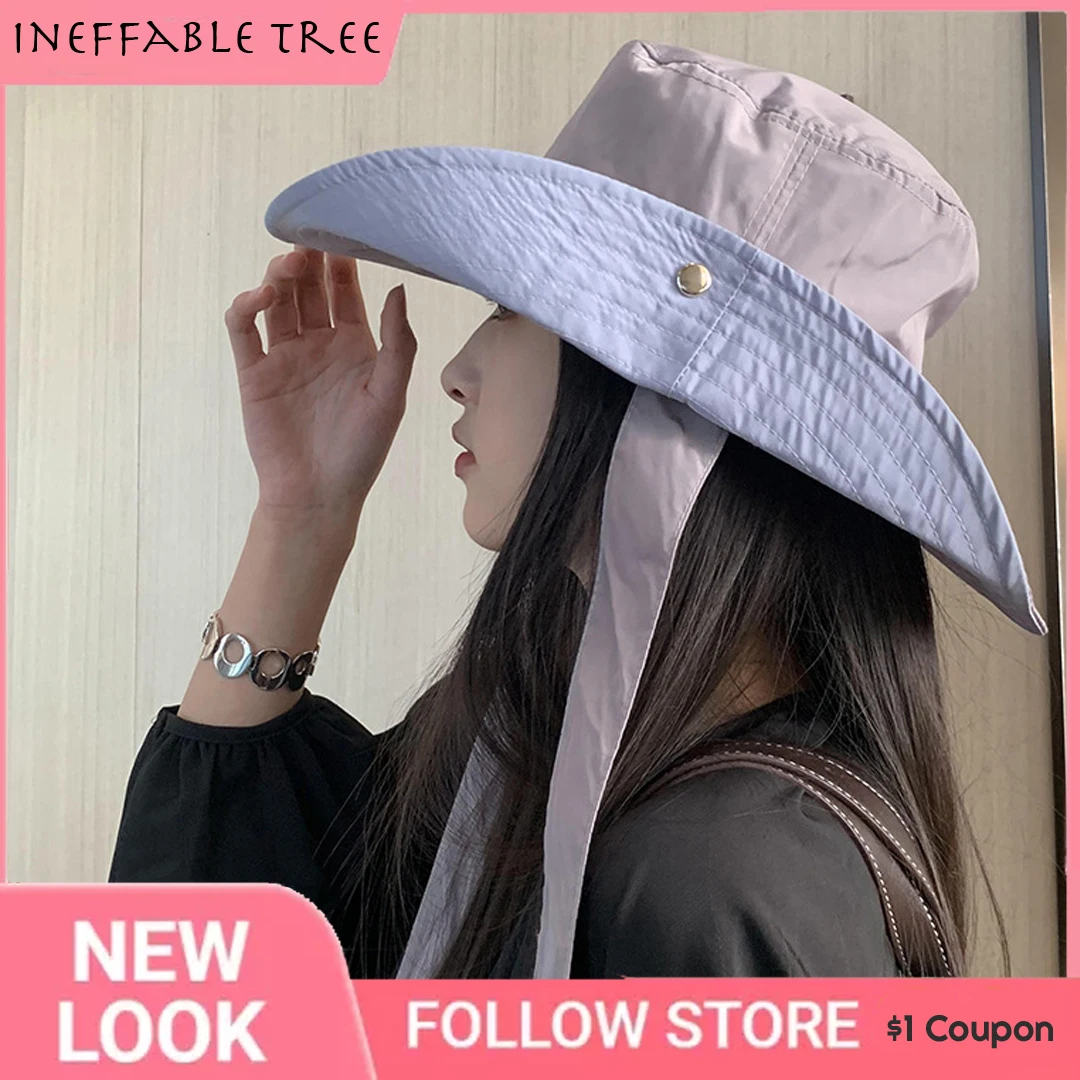 

2022 Fisherman Hats For Men and Women High Quality Shade Beach Travel Cotton Sexy Big Brim Lacing Bucket Hat Gorras Wholesale