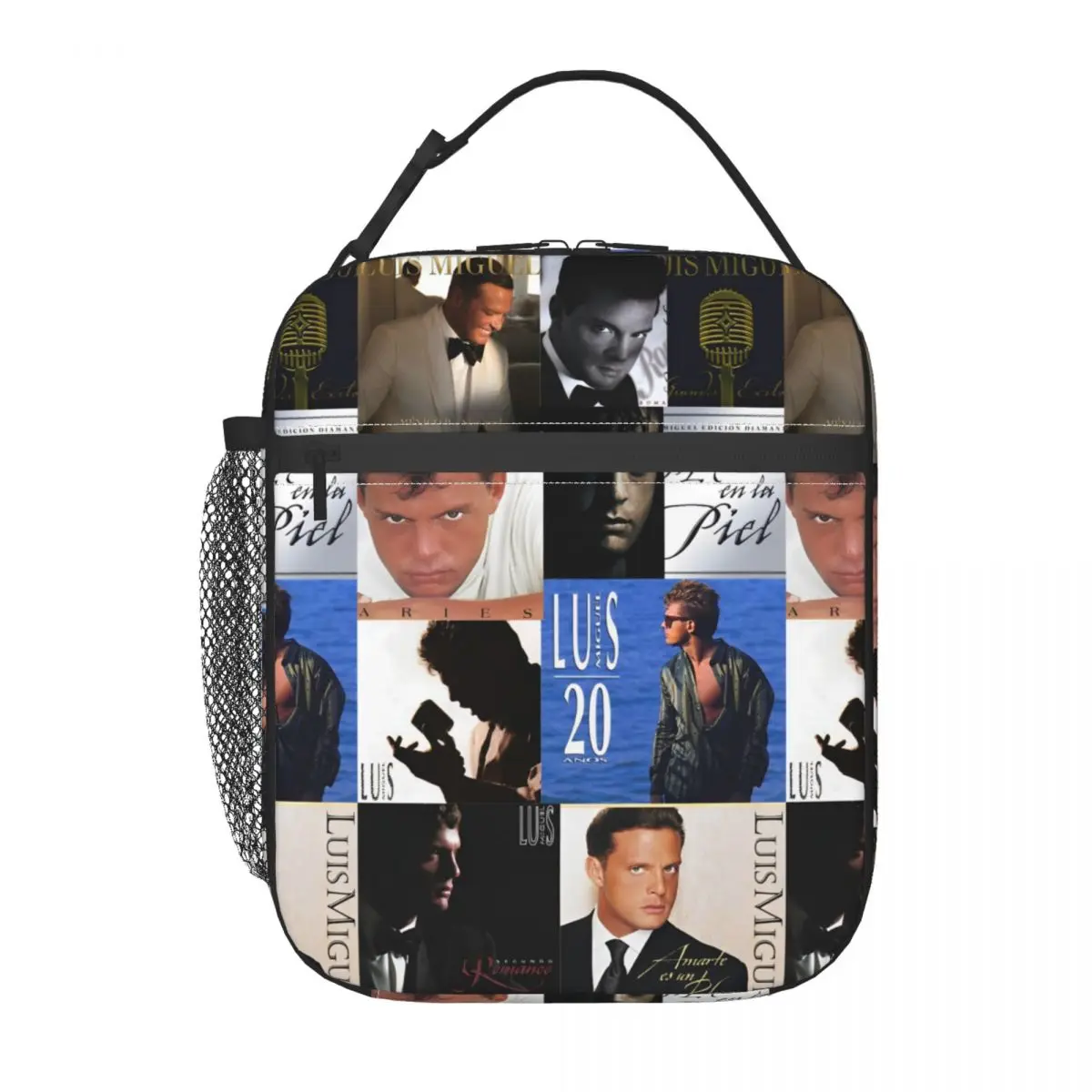 Luis Miguel México cantante bolsas de almuerzo con aislamiento térmico Collage escolar Y2K bolsa de comida portátil contenedor refrigerador térmico loncheras
