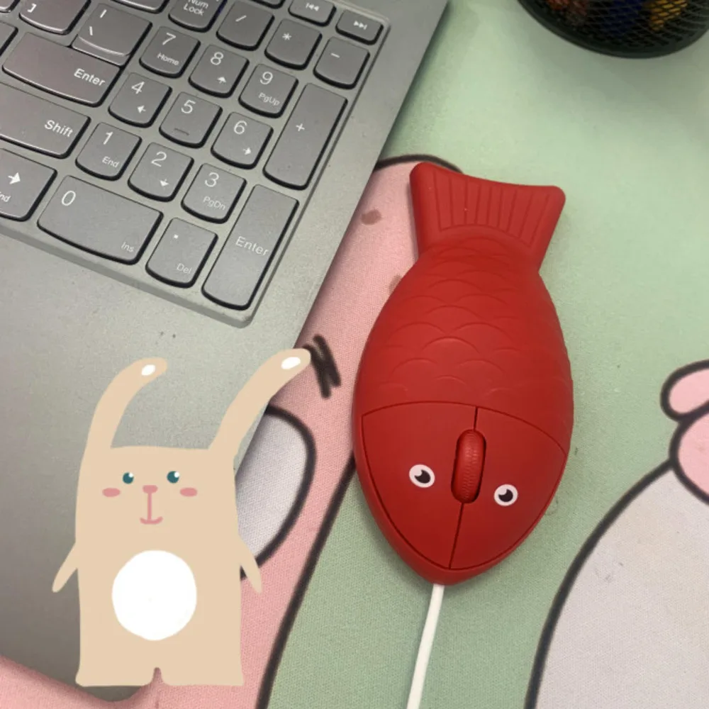 

Creative Cute Cartoon Animals Shape Wired USB Mouse Mute Keys Plug-and-play High Compatibility Mice For PC Laptop Kids Gifts