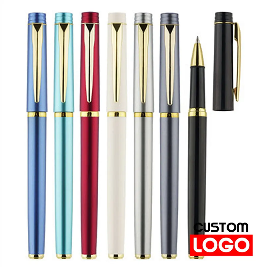 Pubblicità penna neutra Logo personalizzato regalo Multi-colore imitazione metallo Business firma penna scuola cancelleria all\'ingrosso-WJ-45