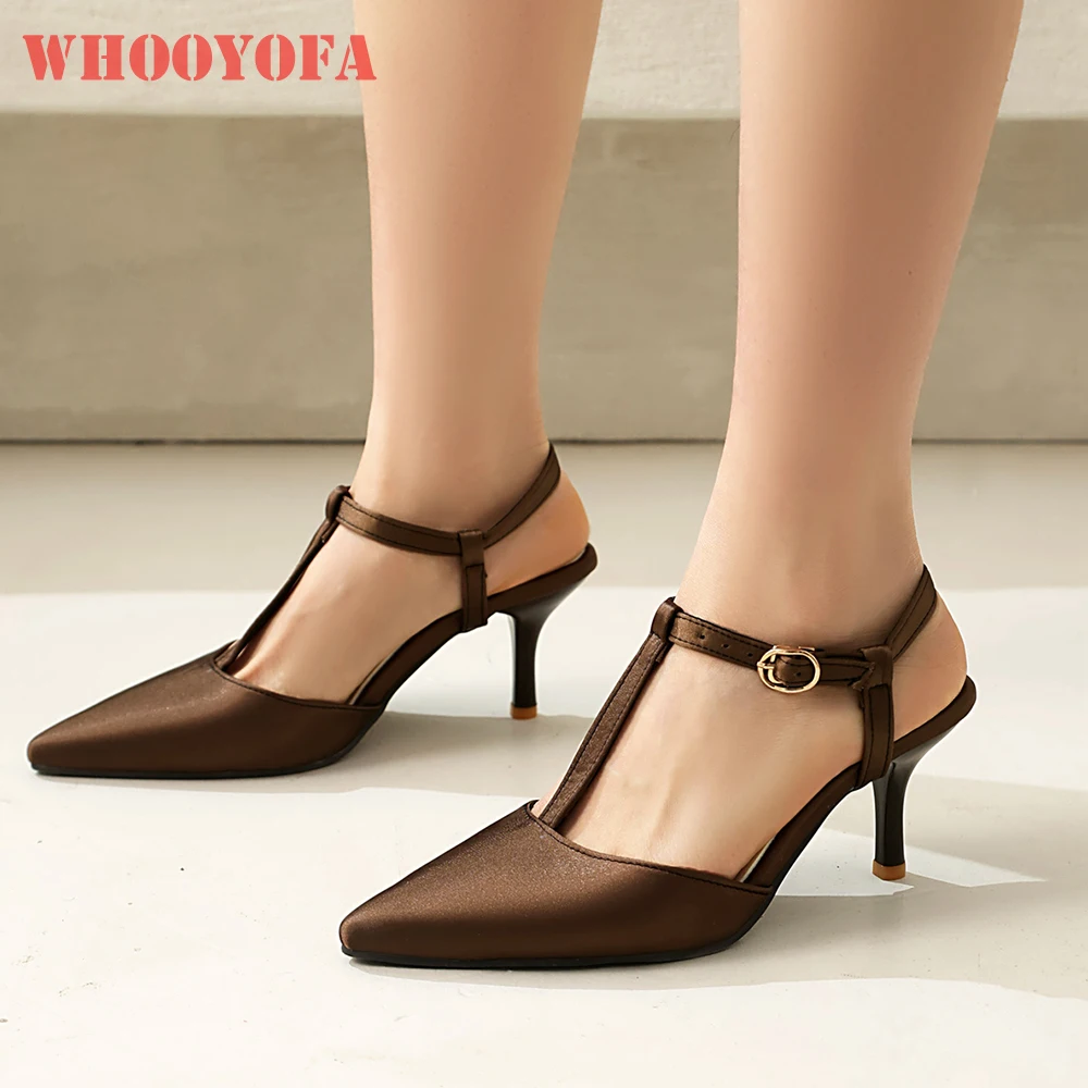 

Новые летние женские босоножки коричнево-черного цвета, сексуальные, на высоком каблуке-шпильке 7 см, для вечеринок, большие размеры 44, 46