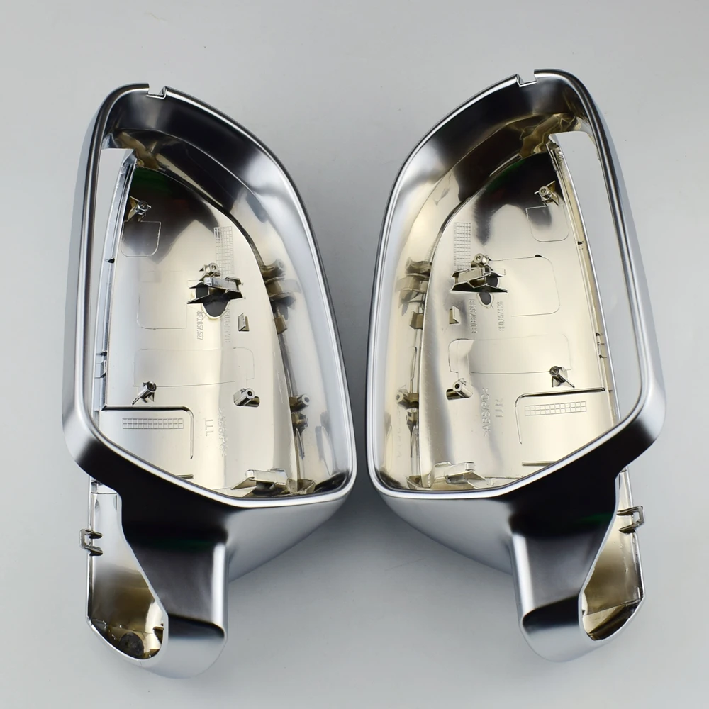 2PCS Matt Chrome Mirror Cover Rearview Side Mirror Cap S Line For Audi A3 A4 A5 B8.5 B8K  2008-2013