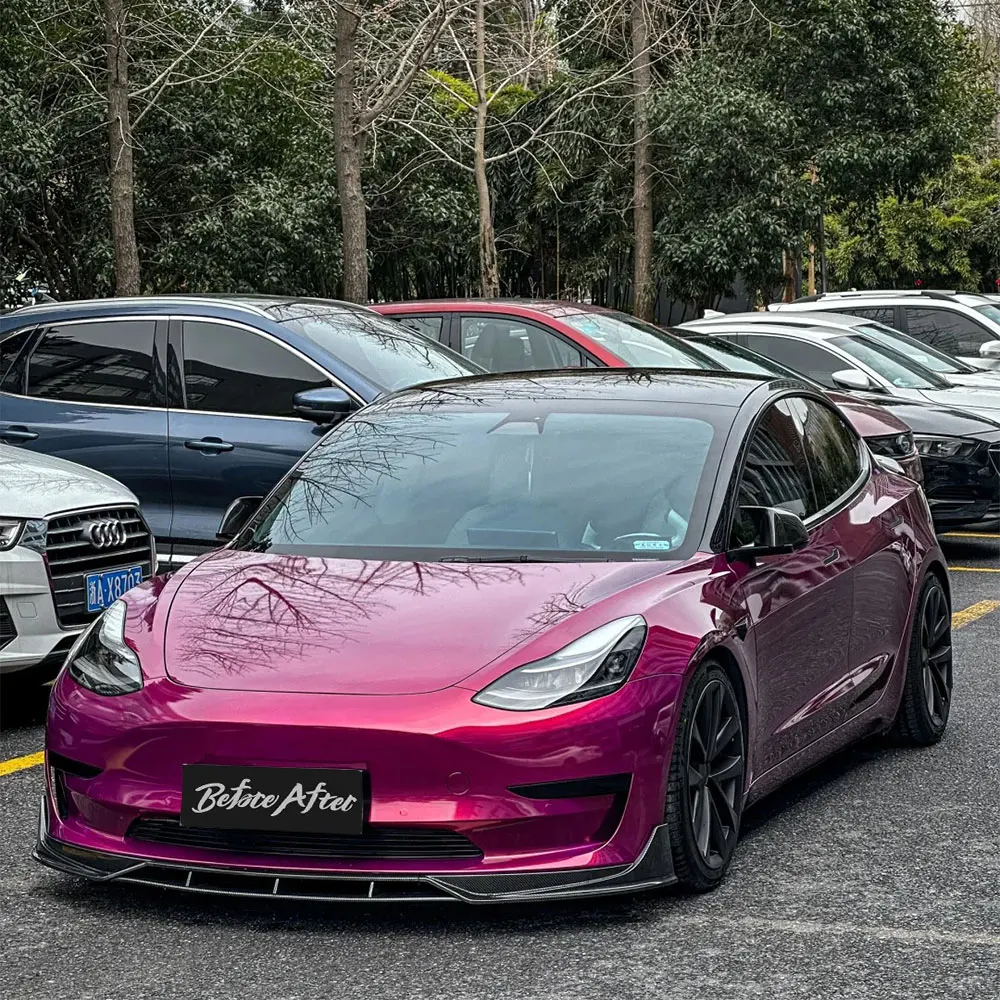 Wholesale 1.52M*17M Car Wrap Vinyl Films Car Body Decoration Wrapping Film PET Glass Tower Red Car Wrap Vinyl PVC Stickers