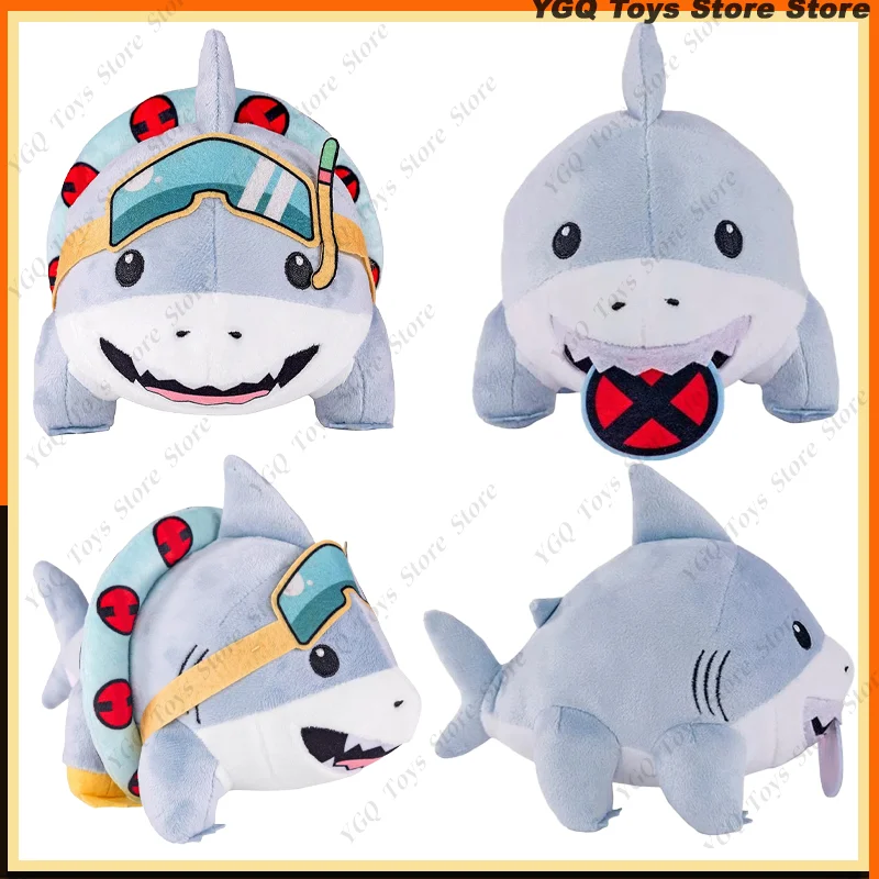 20cm MINISO Jeff Plush Cute Jeff The Land Shark Plushie Cartoon Shark Online Star Soft Stuffed Home Decor Pillow Doll Toy Custom