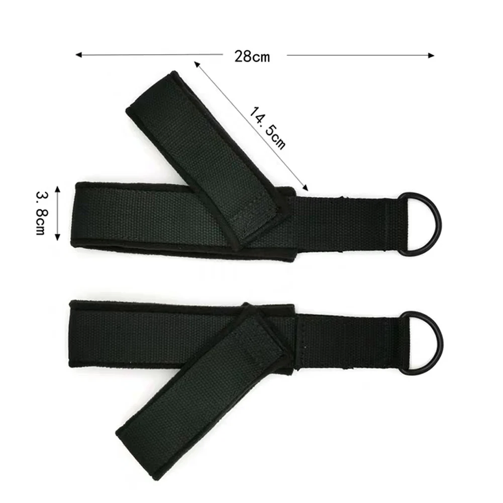 For Pilates Strap Y-Style Foot Loop With Ring Pair Cotton Padded Ankle Straps Non-Slip Reformer Foot Strap Fitness Parts