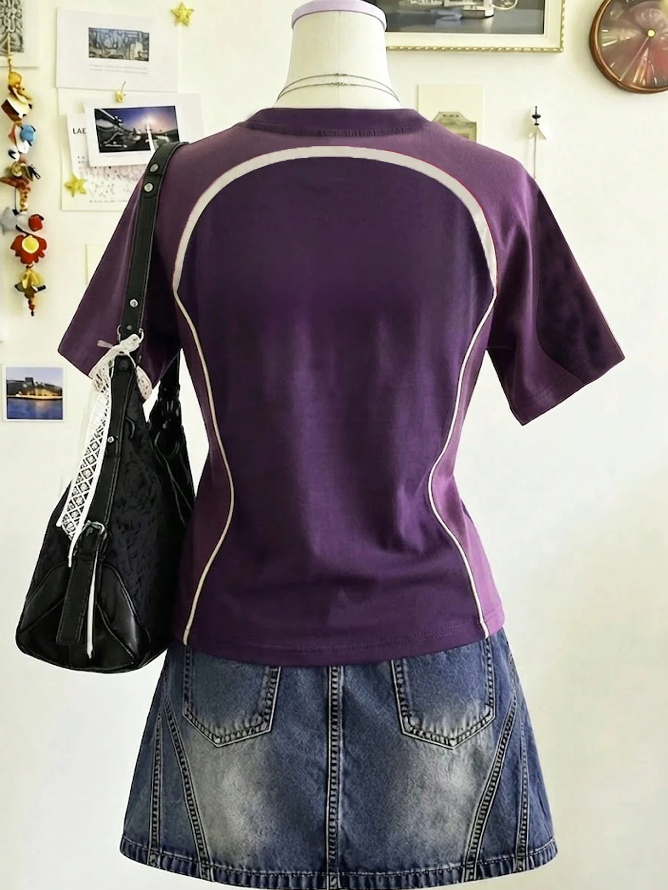 2026 Sommer Neue Vintage Oversized Grafik-T-Shirts Damen Y2k Streetwear Kurzarm-Tees Weibliche Lässige Sportliche Schwarze Paar-Tops – Detail 7