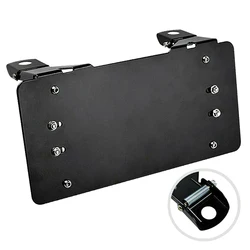 Vehicle Flip-Up Winch Roller Fairlead Holder Mount Bracket License Plate Car Number Frame SUV ATV UTV 4X4 Auto Accessories
