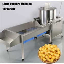 Macchina per Popcorn a Gas combustibile sferico commerciale completamente Sutomatic grande ristorante in acciaio inossidabile per la produzione di attrezzature per Popcorn