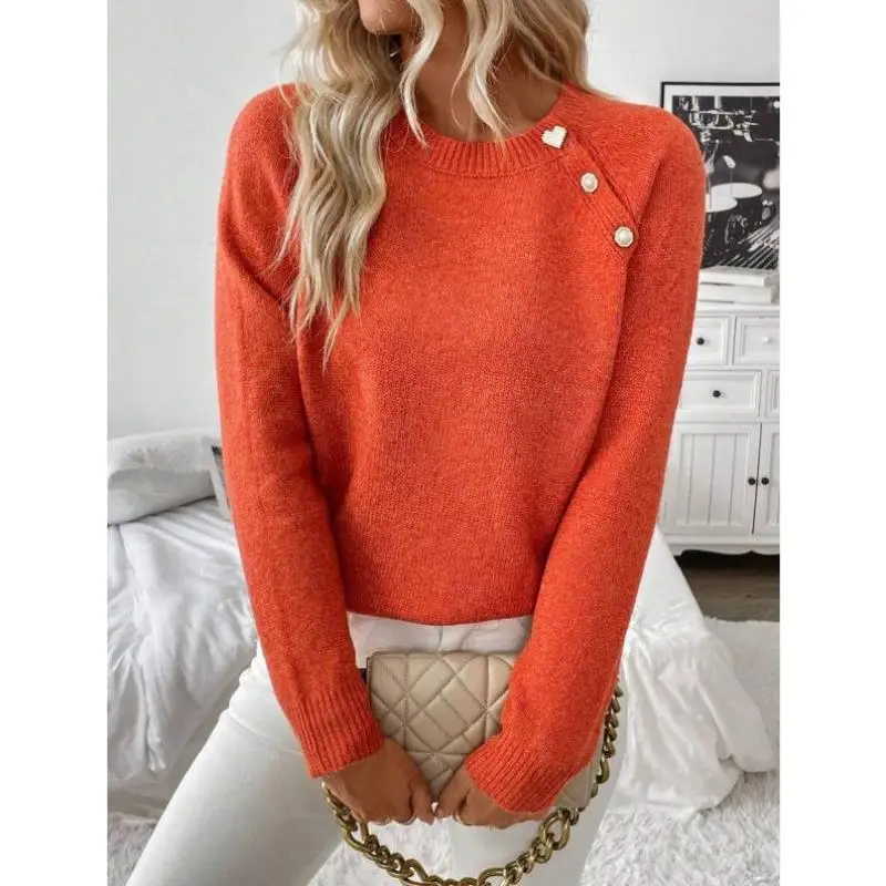 

Casual Knitted Sweater Women's Button-Up Casual Knitwear Ci Walk Ne Nine Sve Coolmax Fiber Deformable