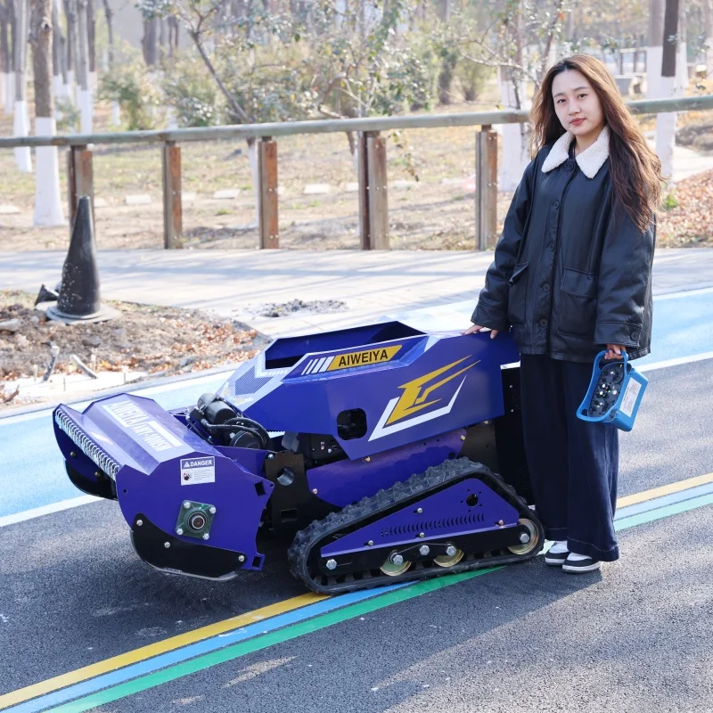 

Индивидуальный измельчитель травы, оптовая цена с фабрики, газонокосилка с дистанционным управлением, простое в эксплуатации гусеничное шасси