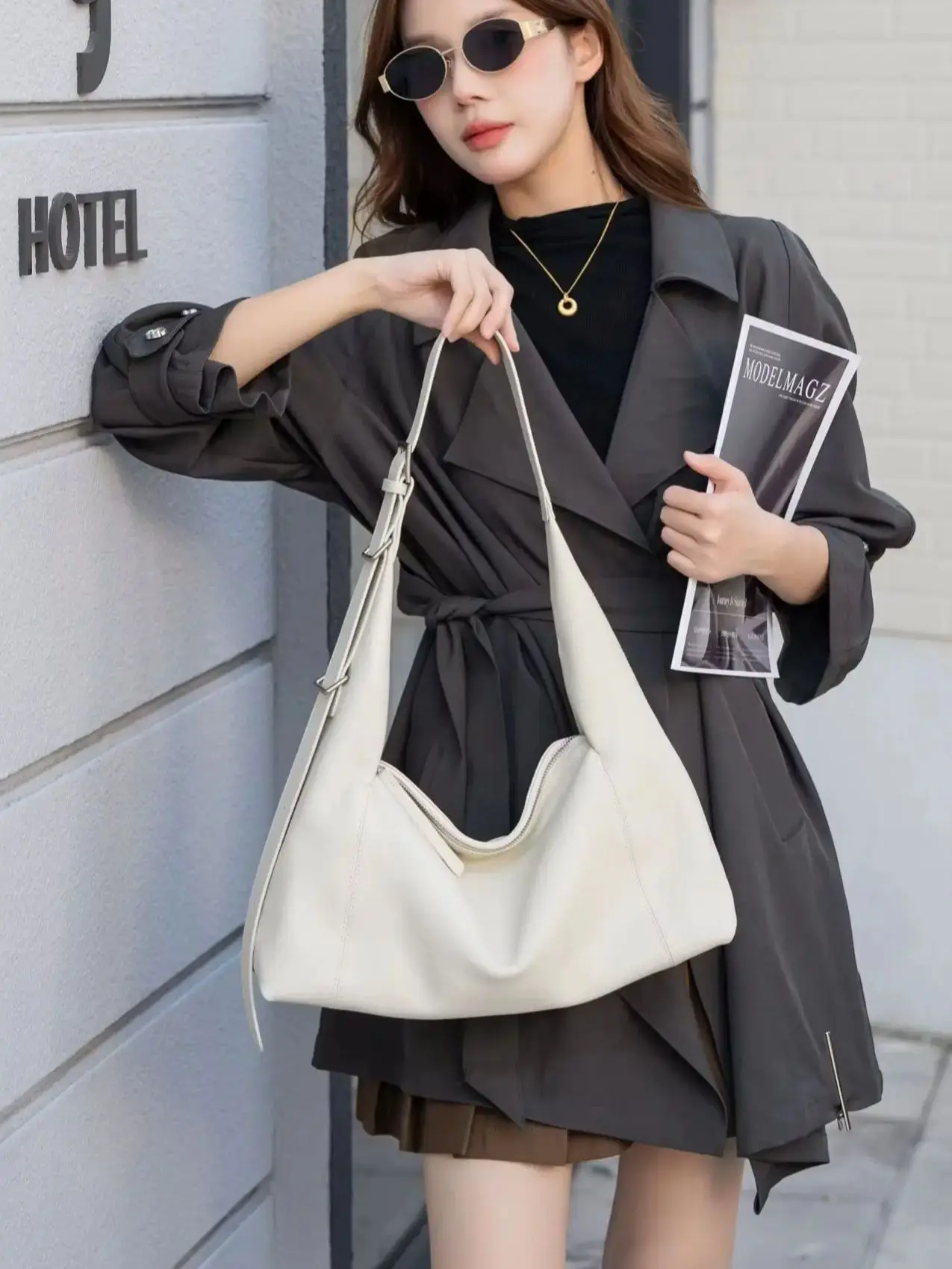 Genuine Leather Women's Shoulder Crossbody Bag Luxury Deisgner Brand Ladeis Fashion Underarm for Woman 2026 Large Tote Bag Purse