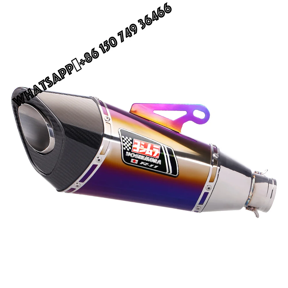 51mm Universal Motorcycle for Yoshimura Modified Exhaust Pipe Carbon Fiber Muffler Silen for PCX125 NMAX155 TMAX530 XMAX300 R11
