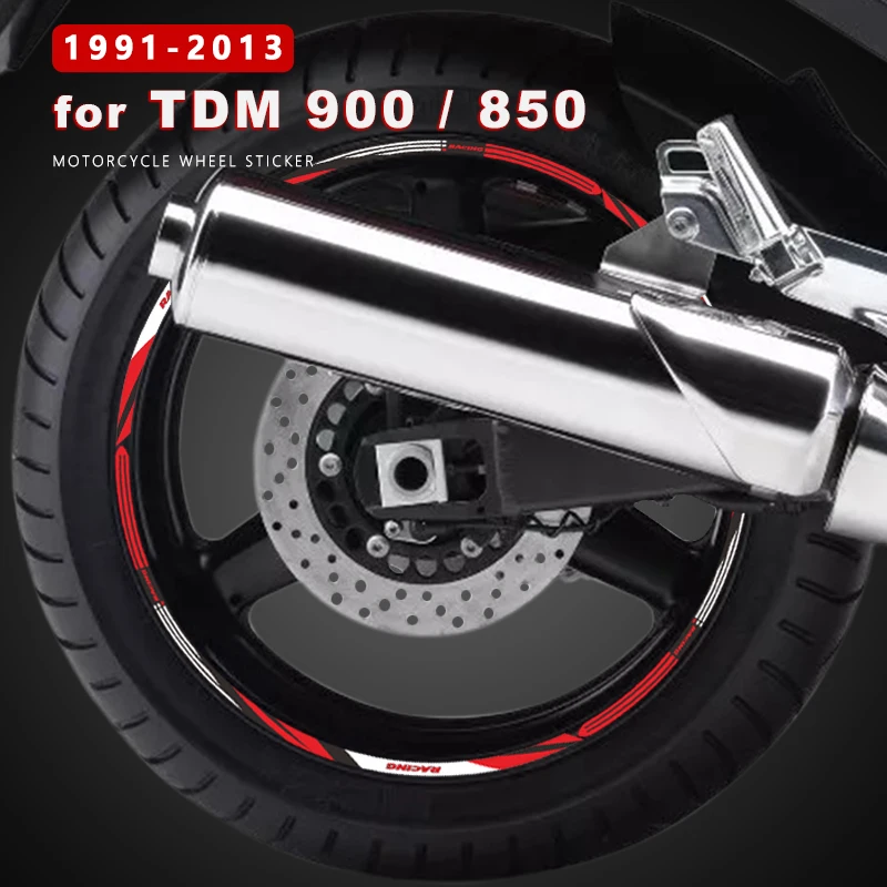 Motorcycle Wheel Sticker 18 17 Inch Rim Strip Tape for Yamaha TDM 900 850 TDM850 TDM900 Accessories Waterproof Wheel Decals