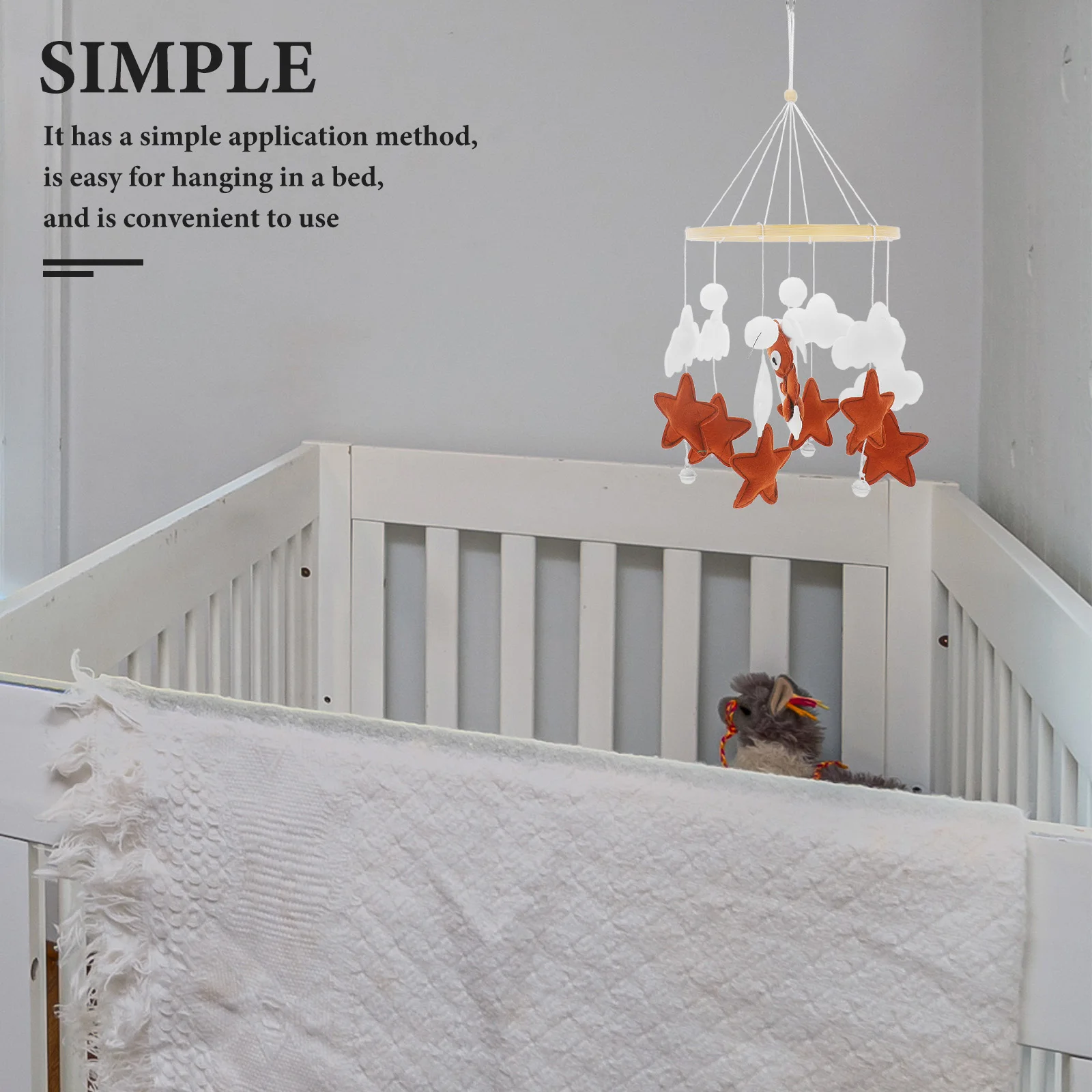 

Bed Bell Decoration Baby Mobile Bear Crib Animal Felt Mobiles Hanging Toys Cloud Moon Design crib mobile newborn baby items