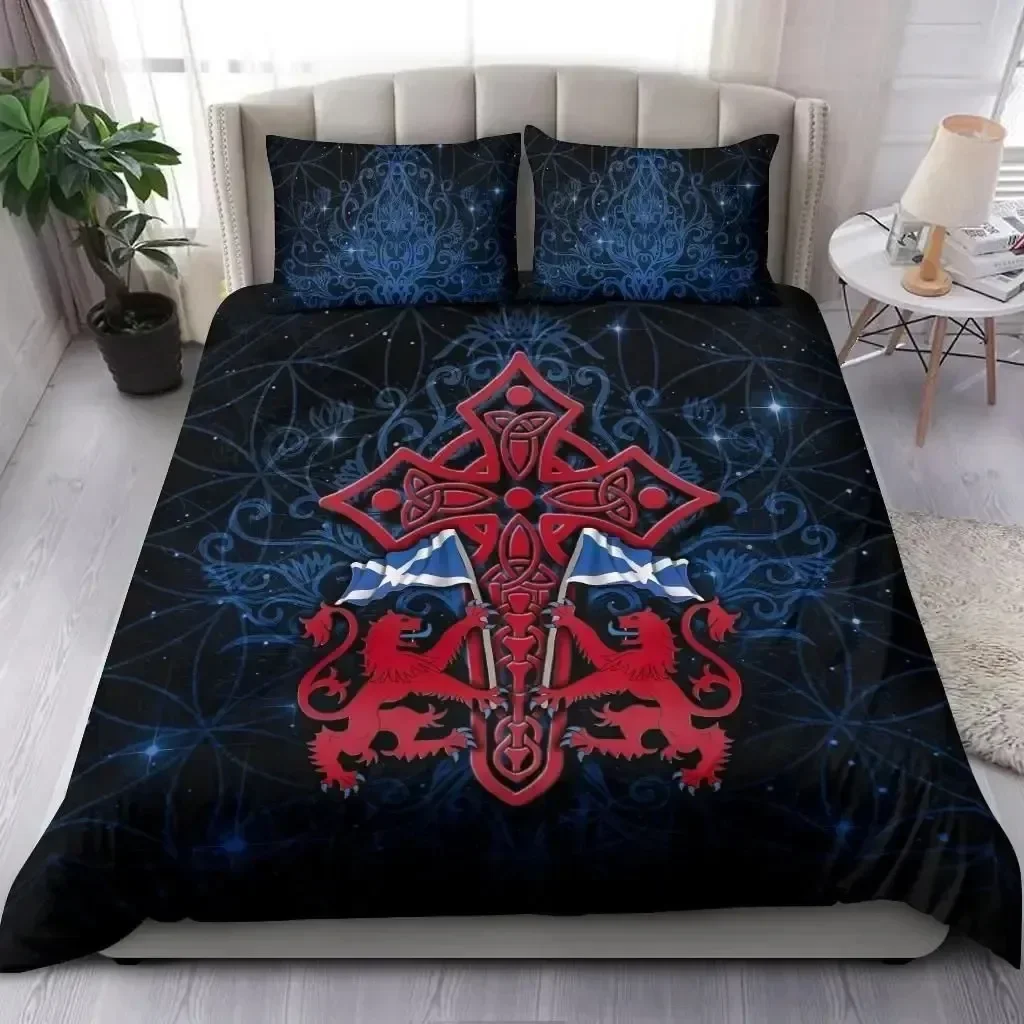Viking Dragon & Claddagh Cross Celtic Bedding Set Boys Girls Twin Queen Size Duvet Cover Pillowcase Bed Boys Adult Fashion