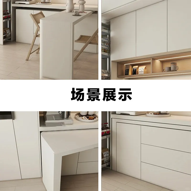 multi-functional small cyclone swivel table accessories countertop connection office bar desk 90 degree sliding dining table