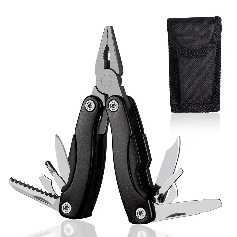 Conjunto de Alicates Multifuncionais Mini Pocket, Ferramenta de Sobrevivência Multifuncional para Camping e Caminhadas, Presente para Homens