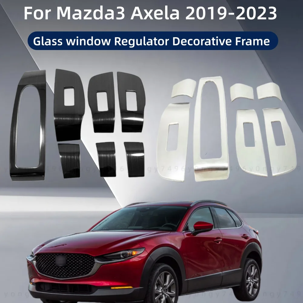 

Car Stickers Styling Glass window Regulator Decorative Frame For Mazda 3 Axela 2019 2020 2021 2022 2023 Decoration Accessories
