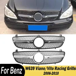For Mercedes Benz W639 Viano/Vito 2006 2007 2008 2009 2010 Car Front Bumper Racing Diamond Grill Car Accessories