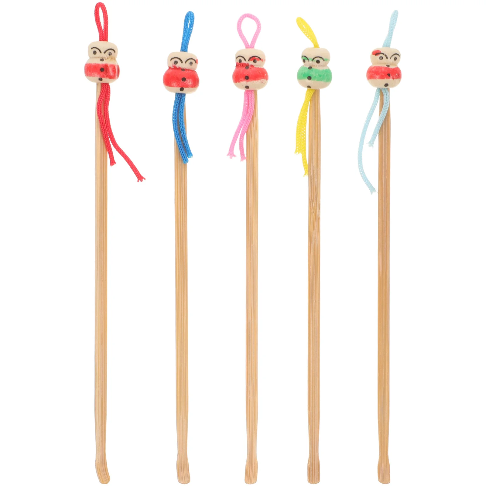 

5 шт., бамбуковый инструмент для удаления ушной серы, портативные щипцы для ушей, безопасные средства для чистки ушей, нежные ложки для удаления ушной серы, подвесные подвески