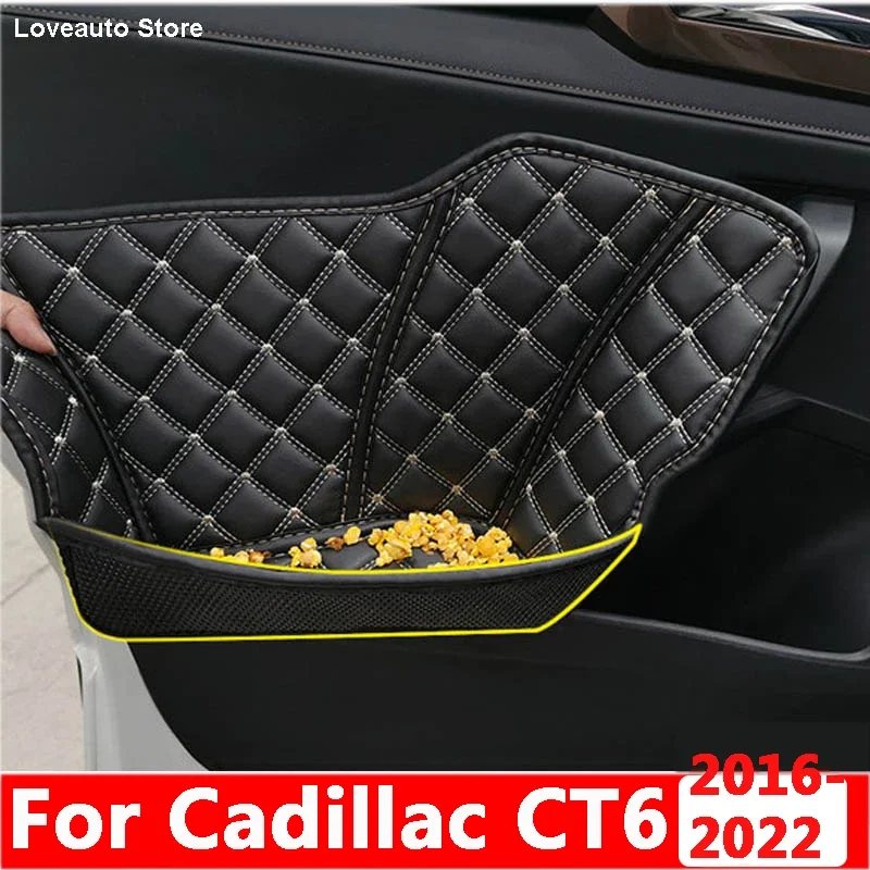 

For Cadillac CT6 2016-2022 Car Front Rear Door Inner Armrest Handle Door Multifunctional Storage Box Accessories Cover