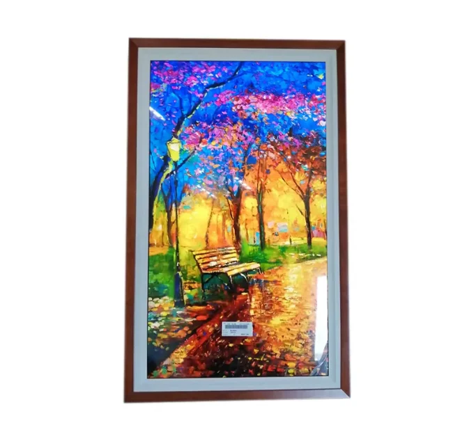 4K Ultra HD 43-Inch Digital Art Frame Android 12 WiFi 6 Solid Black Walnut Wood Outdoor Modern Smart Display Wall